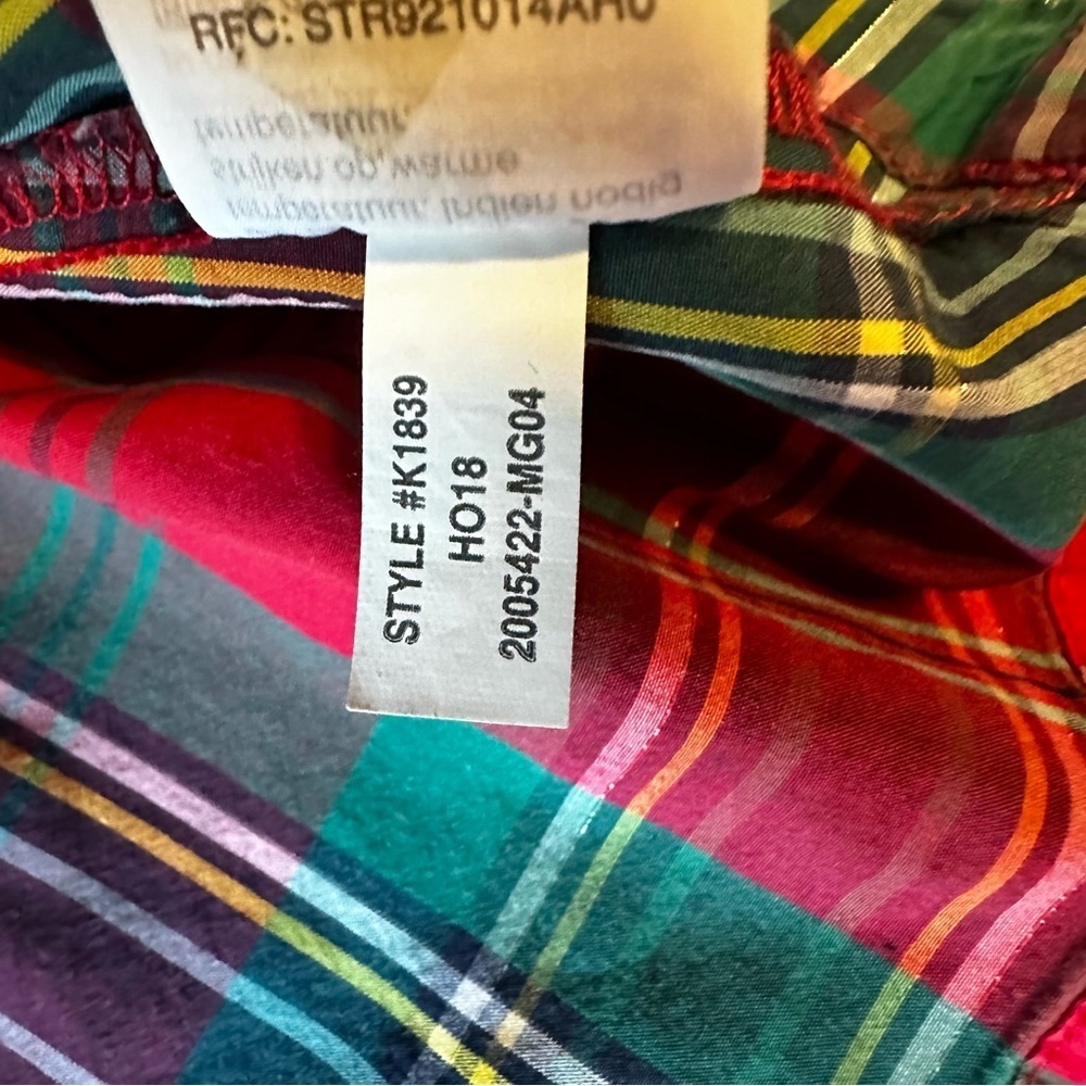 🌟3/$20🌟 CrewCuts Christmas Plaid Top - Picture 6 of 6